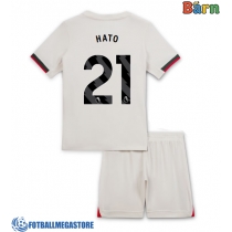 Fotballdrakt Barn Chelsea Jorrel Hato #21 Bortedraktsett 2025-26 Kortermet (+ Korte bukser)